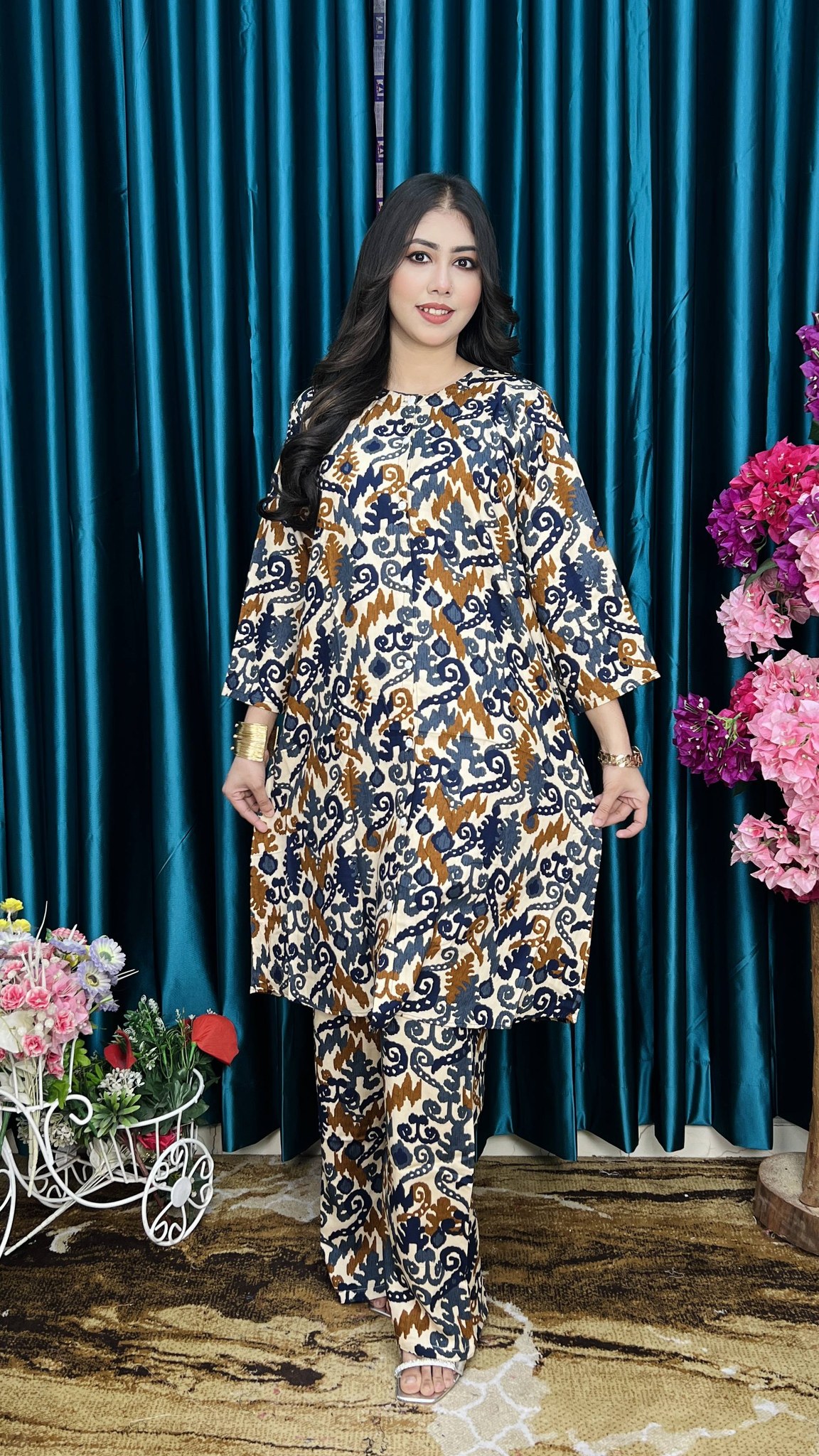 Trendy Printed 2 Pcs Set for Women – Comfortable Loose Fit Daily Wear